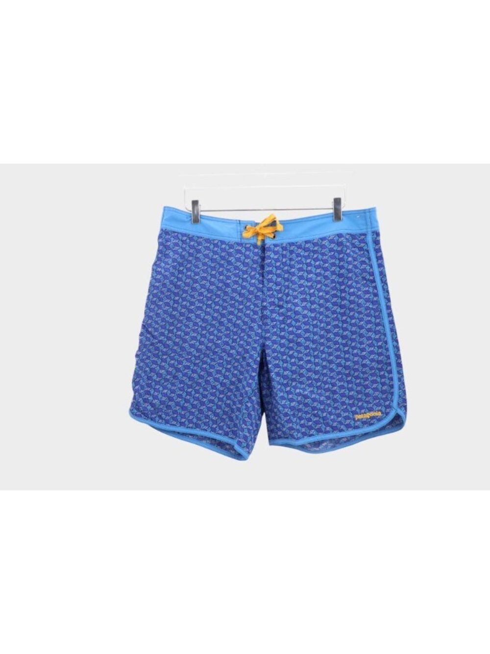 Patagonia Men's Scallop Hem Stretch Wavefarer Boardshorts Size 36 Blue